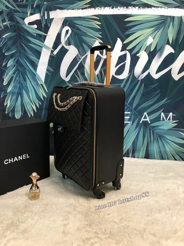 Chanel萬向輪拉杆箱 香奈兒行李箱旅行箱 gdx1560